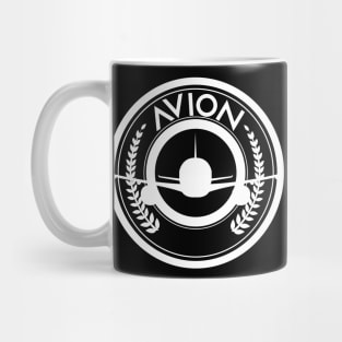 Avion Aircraft Logo Aviation White Mug